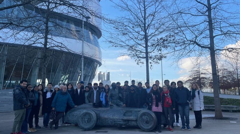 The group in front of Merceds Benz Museum