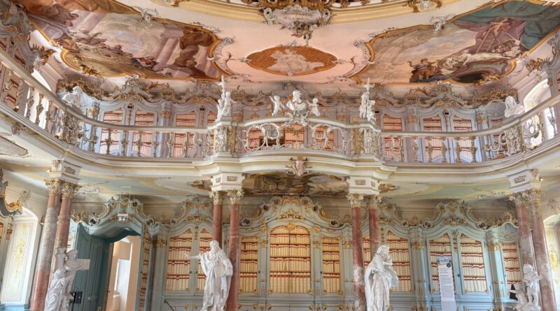 Highlight of the Monastery in Bad Schussenried: The colourful Baroque Library